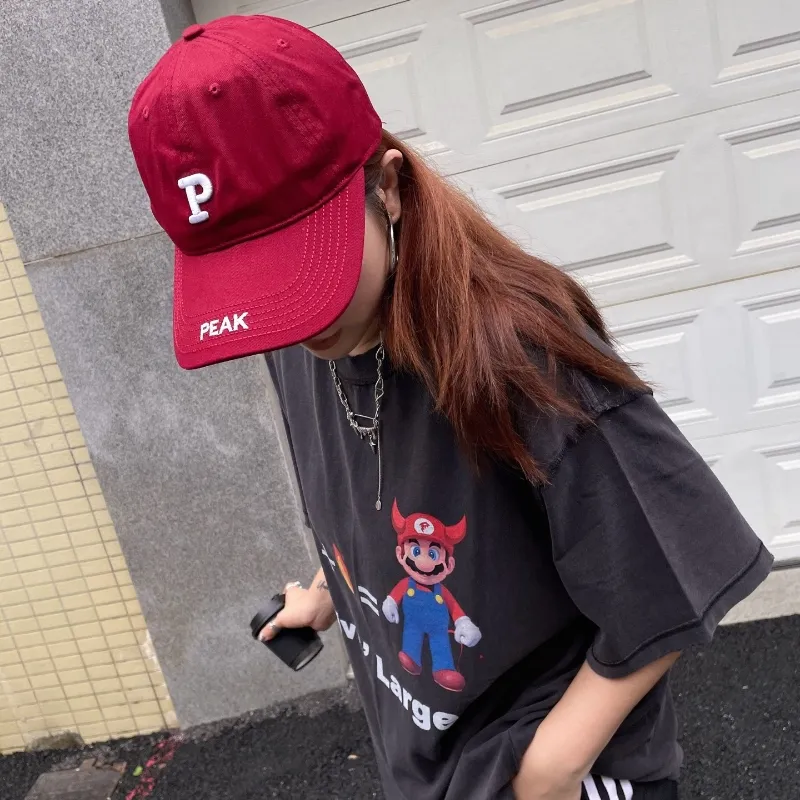 PEAK Cotton Baseball Caps Unisex-5