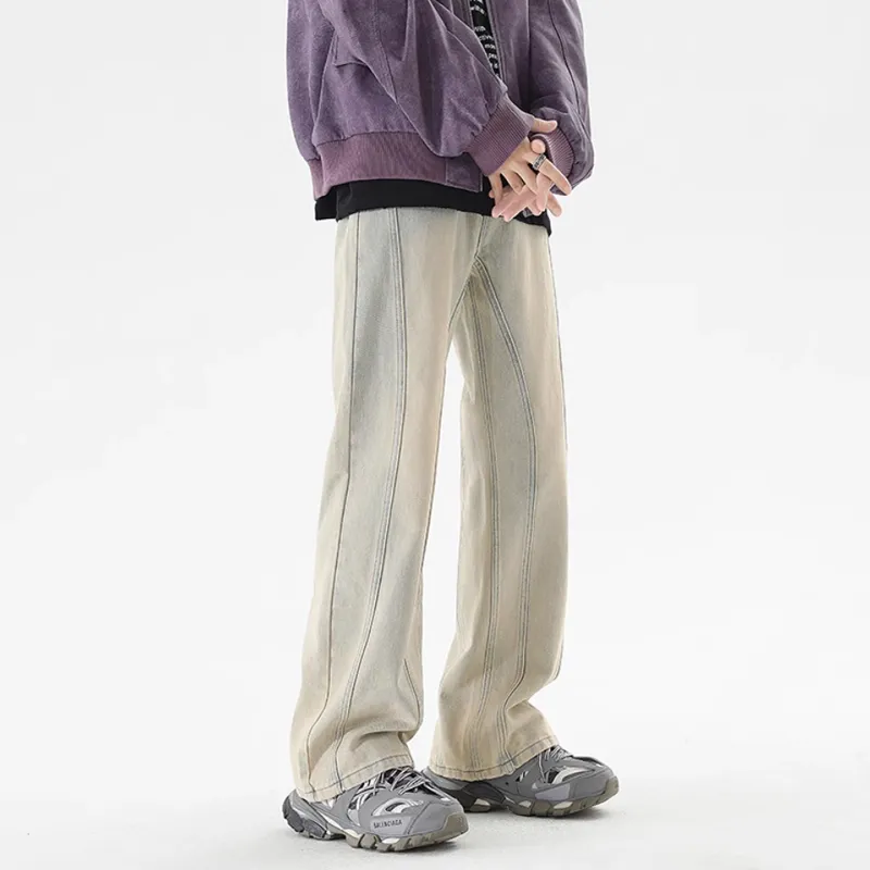 PAINT STAIN Jeans Unisex Yellow Mud-2