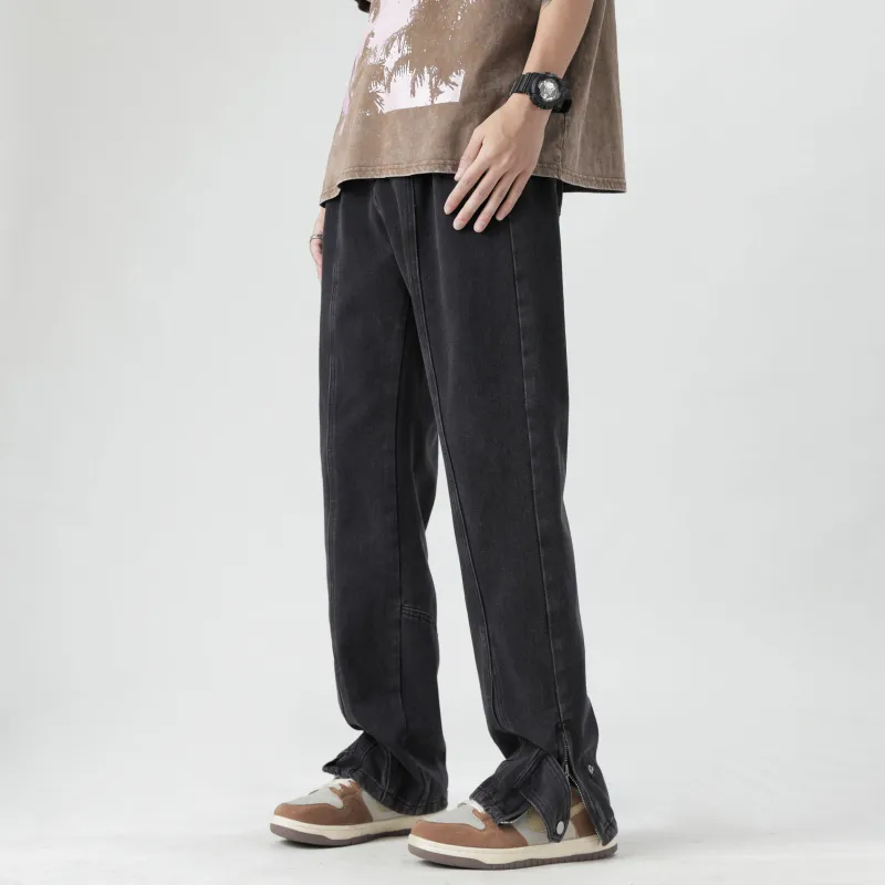 COMOWA Vintage High-street Unisex Jeans-17