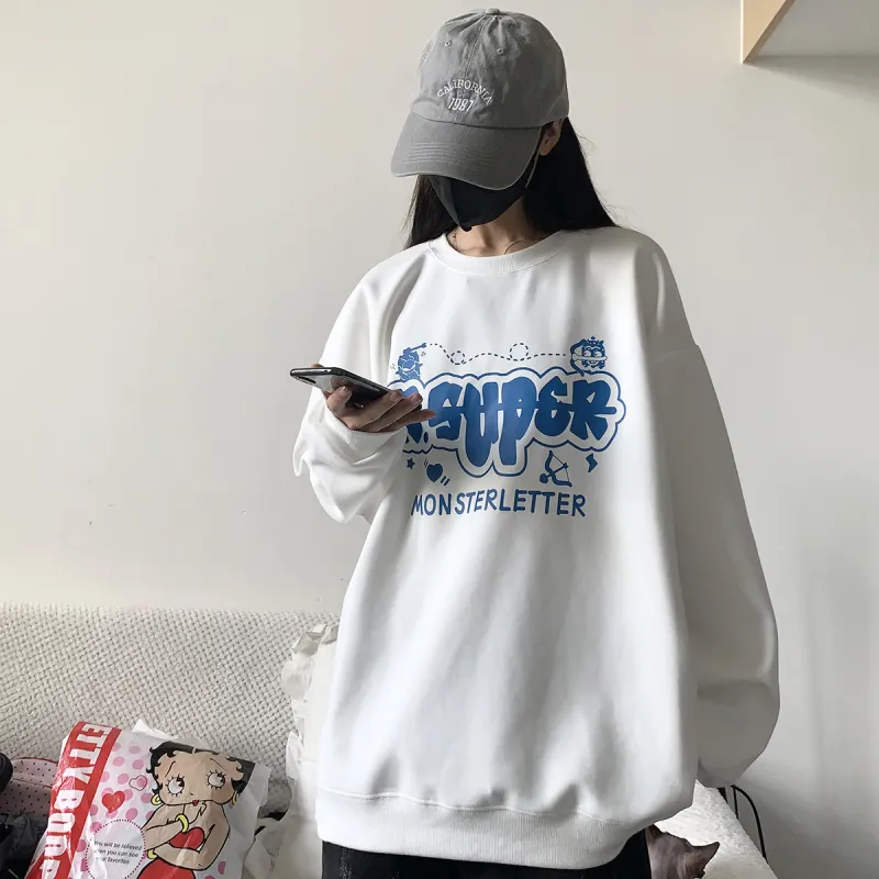 R.super R.super X Monster Letter Co branded Series Sweatshirt Unisex-10