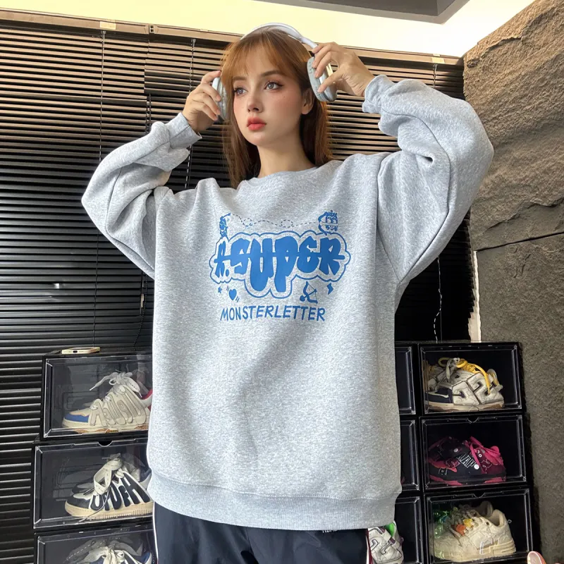 R.super R.super X Monster Letter Co branded Series Sweatshirt Unisex-14