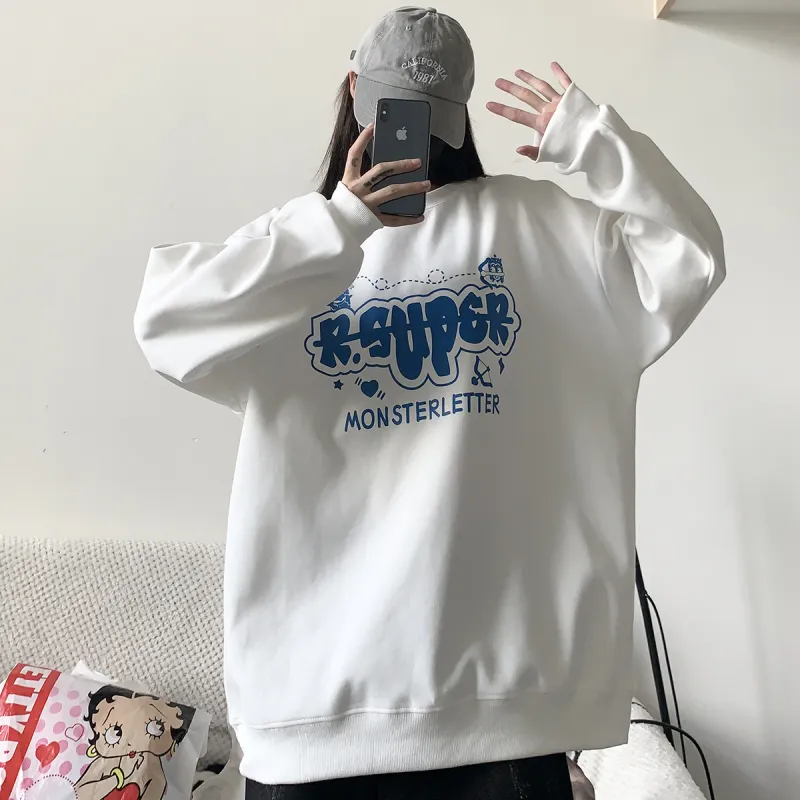 R.super R.super X Monster Letter Co branded Series Sweatshirt Unisex-9
