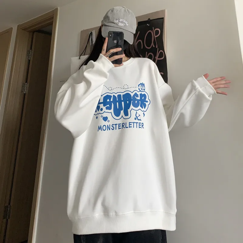 R.super R.super X Monster Letter Co branded Series Sweatshirt Unisex-11