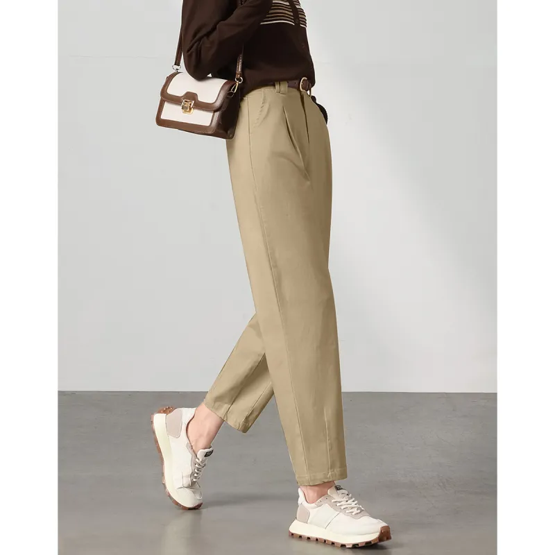 XINFEIYU Casual Pants Women's Khaki-4