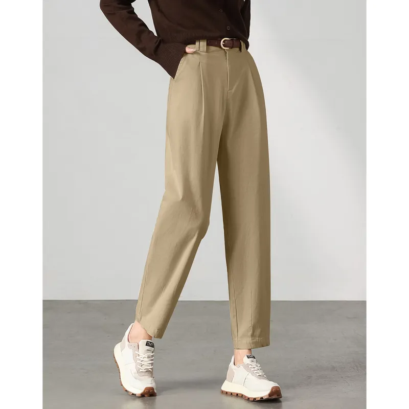 XINFEIYU Casual Pants Women's Khaki-5
