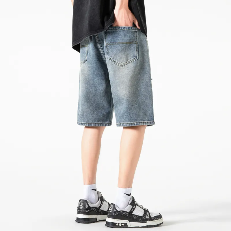 POINTLIMIT SS24 Denim Shorts Unisex Light Blue-2