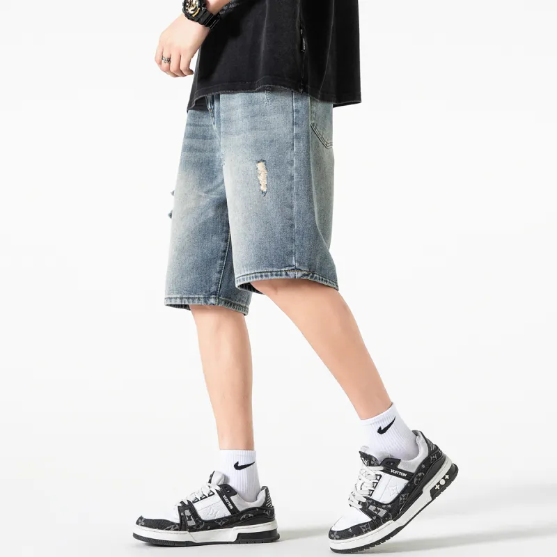 POINTLIMIT SS24 Denim Shorts Unisex Light Blue-4