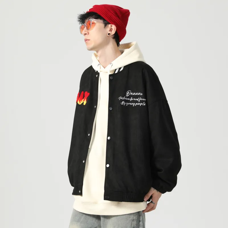Dnnnn Baseball Jacket Coat Unisex-4