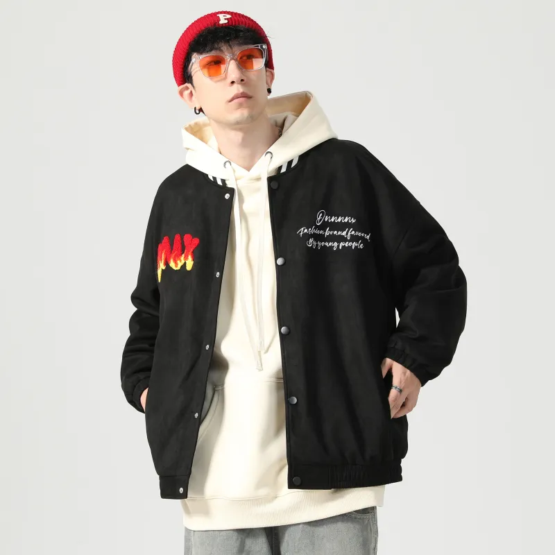 Dnnnn Baseball Jacket Coat Unisex-5