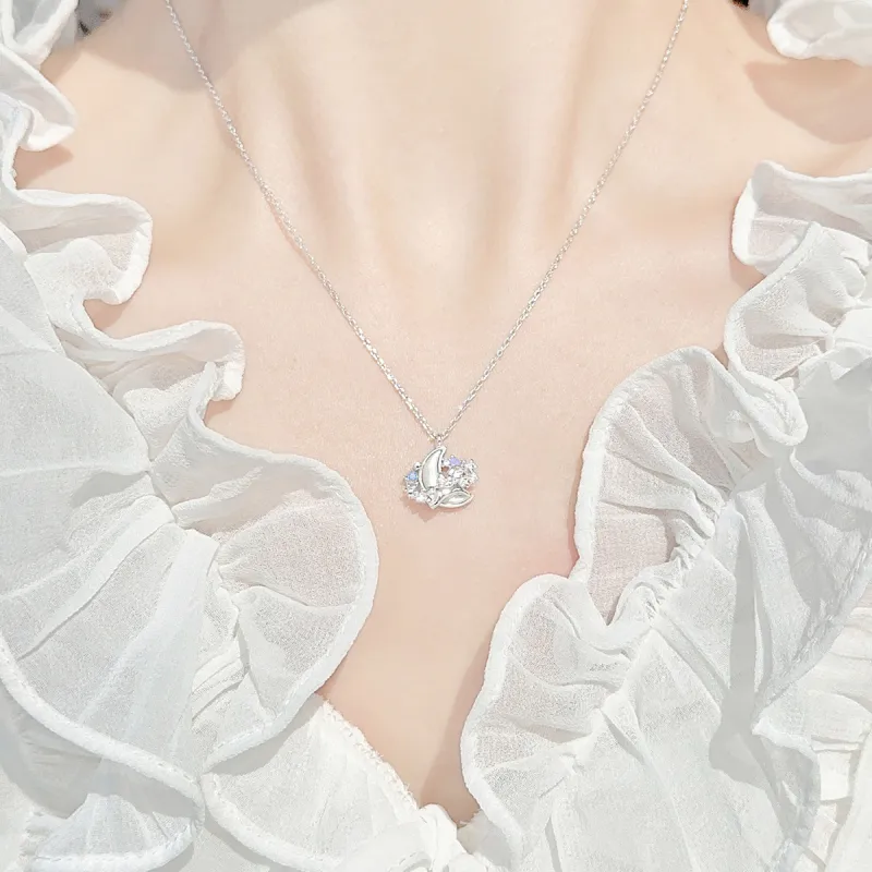 LUCKY ZHY S925 Silver Necklaces Women's-3