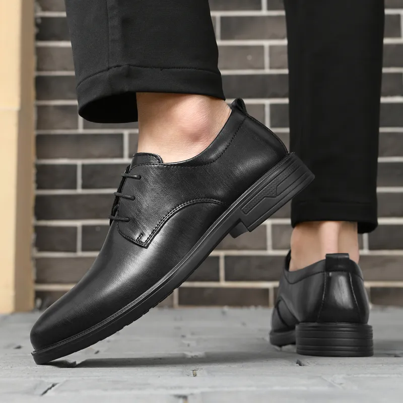 HLA Dress Shoes Men Low Top Black-40