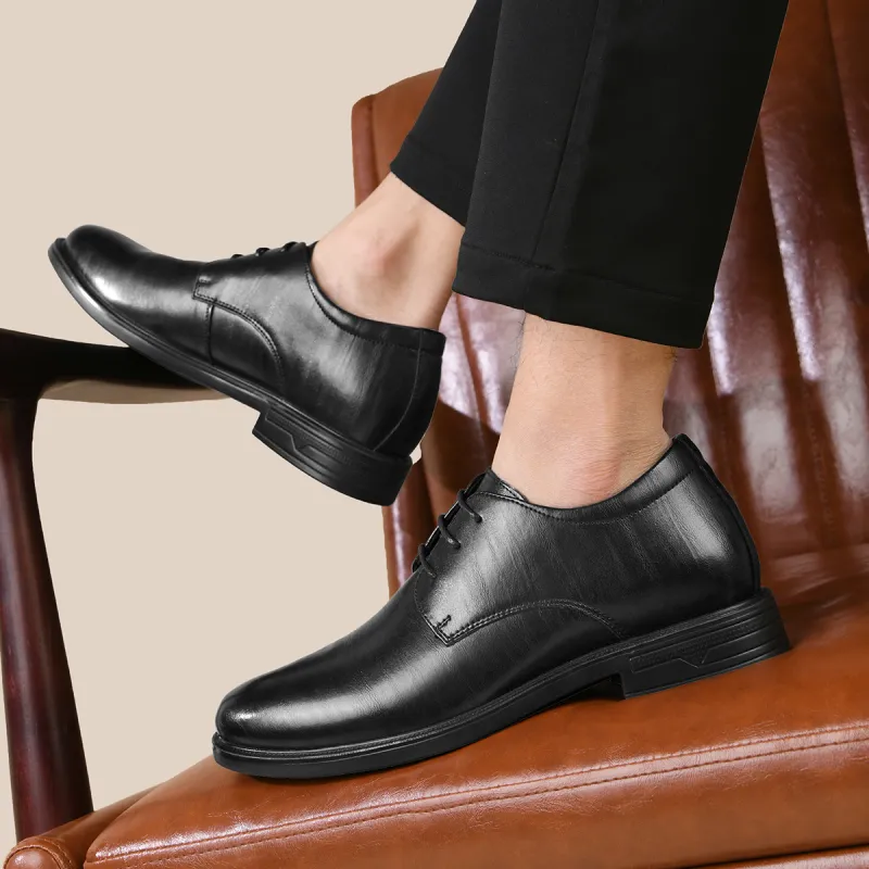 HLA Dress Shoes Men Low Top Black-69