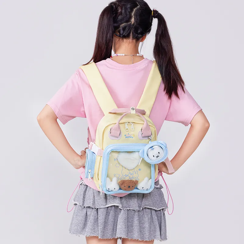 Miffy Fabric With PVC Backpack Regular Women's Yellow/White-8