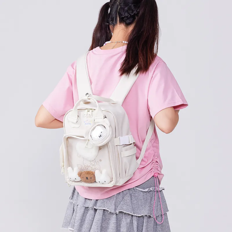 Miffy Fabric With PVC Backpack Regular Women's Yellow/White-15