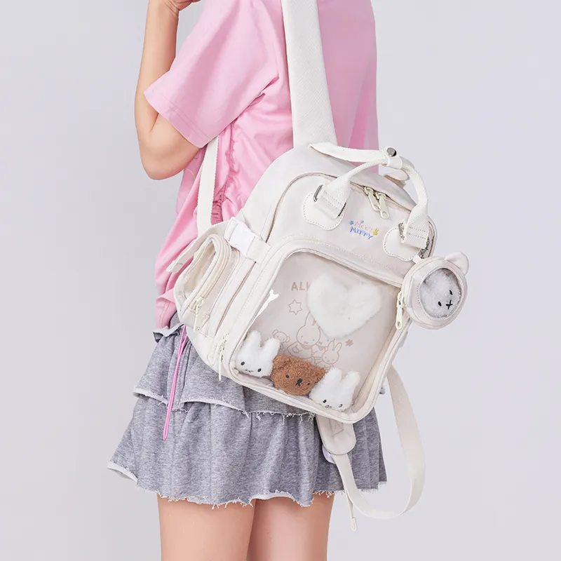 Miffy Fabric With PVC Backpack Regular Women's Yellow/White-14