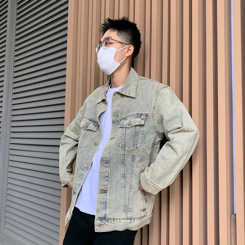 HELIPORT Denim Jacket Unisex Yellow Mud-2