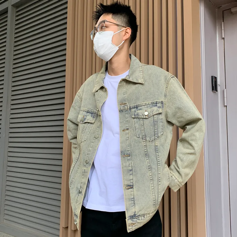 HELIPORT Denim Jacket Unisex Yellow Mud-3