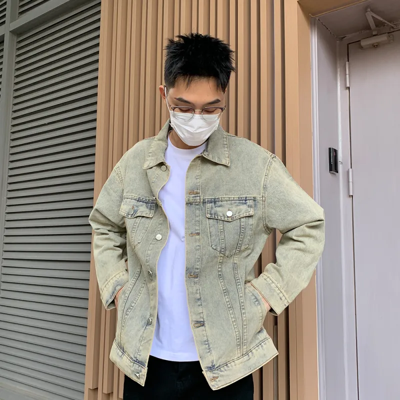 HELIPORT Denim Jacket Unisex Yellow Mud-6