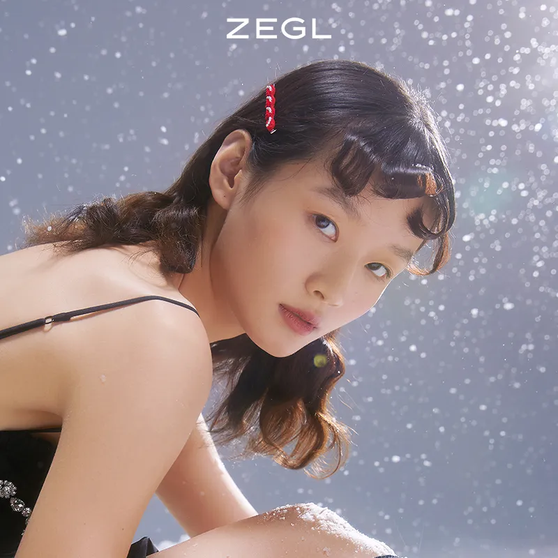 ZEGL Alloy Hair Clips Women's Red-1