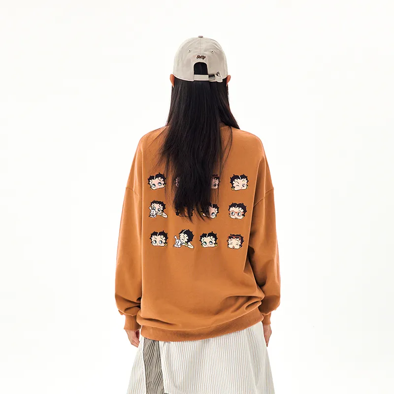BETTY BOOP Sweatshirt Women's Earthy Orange-2