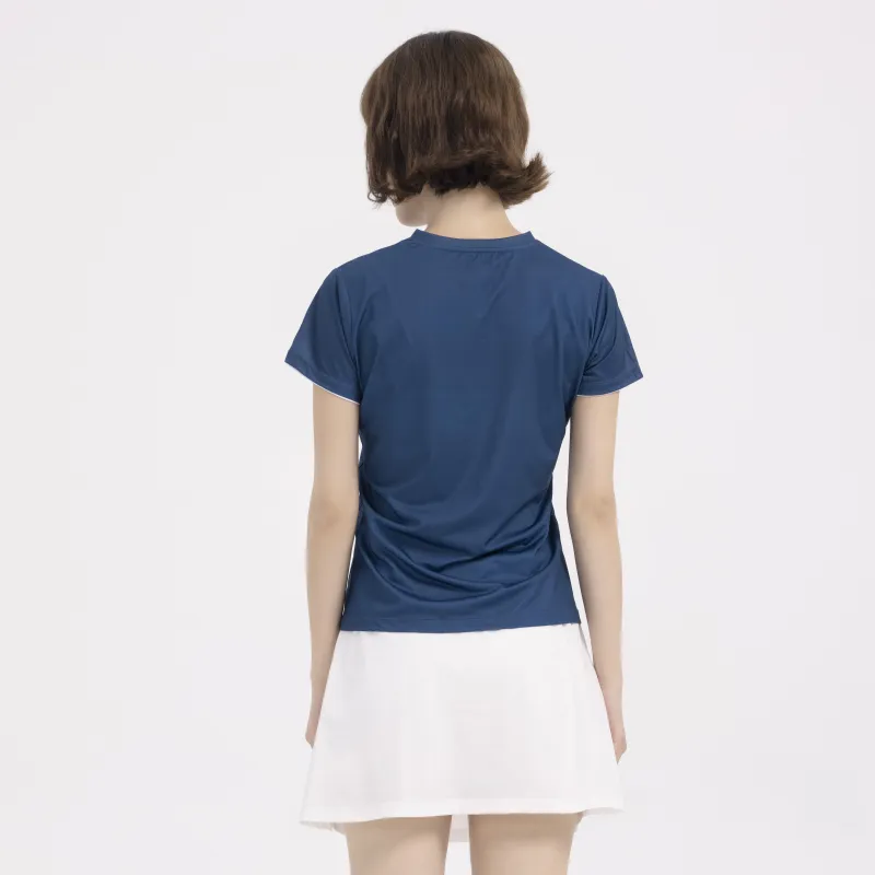 Kawasaki Badminton Clothing Women's Light Blue/navy-7