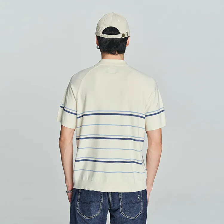 Lee Little Liu Duck Co branded Model Polo Shirts Unisex Ecru-6
