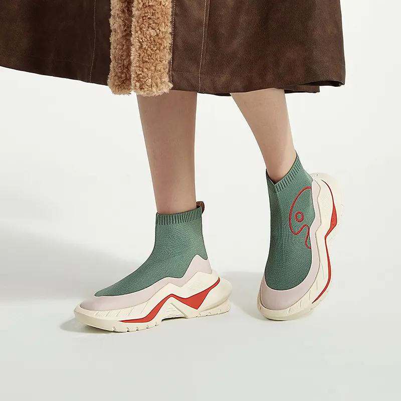 U.IN Painted Travel Shoes-Clarks 4-Color Collection Ankle Boots Unisex-7