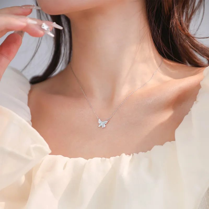 MINTLEAF S925 Silver Necklaces Women's Silver white Gift Box-3
