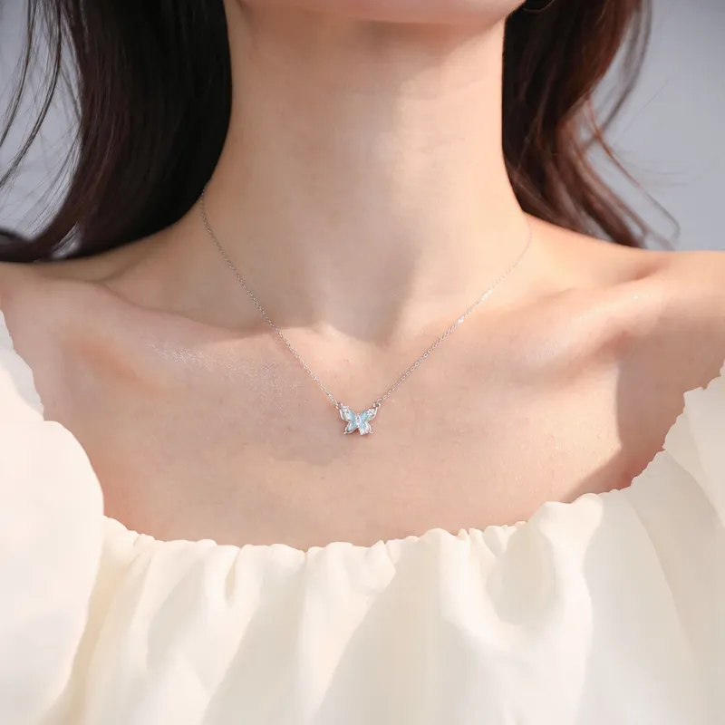 MINTLEAF S925 Silver Necklaces Women's Silver white Gift Box-2