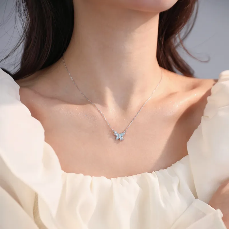 MINTLEAF S925 Silver Necklaces Women's Silver white Gift Box-1