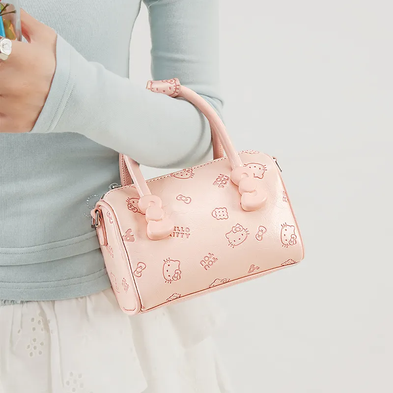 TOUTOU Hello Kitty Collaboration Hello Kitty Synthetic Leather Handbag Regular Women's Strawberry Pink-2