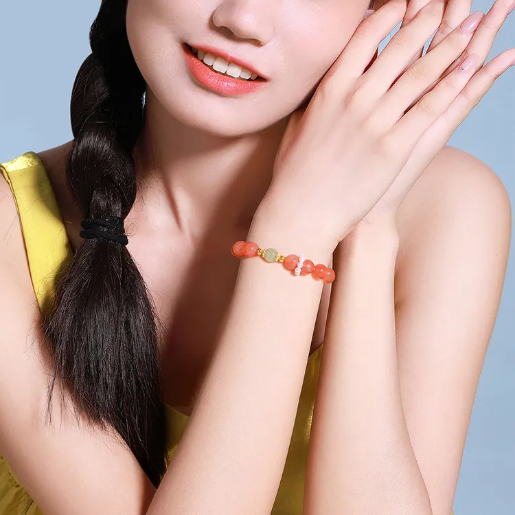 Mokinggran Agate Pearls Bracelets Women's Anniversary Bestie Box-9