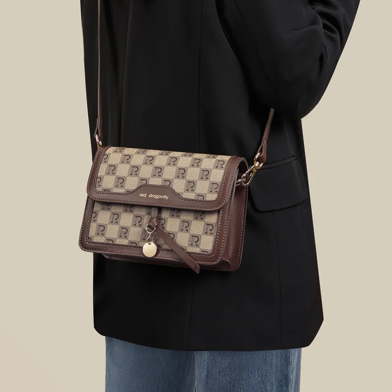 RED DRAGONFLY Pvc Small Square Bag Shoulder Bag Regular Women's Brown/Dark Coffee/Coffee-19
