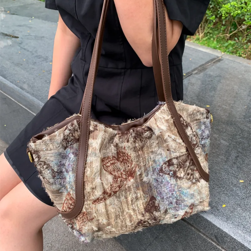 MACKJANICE Shoulder Bags Coffee Butterfly-7