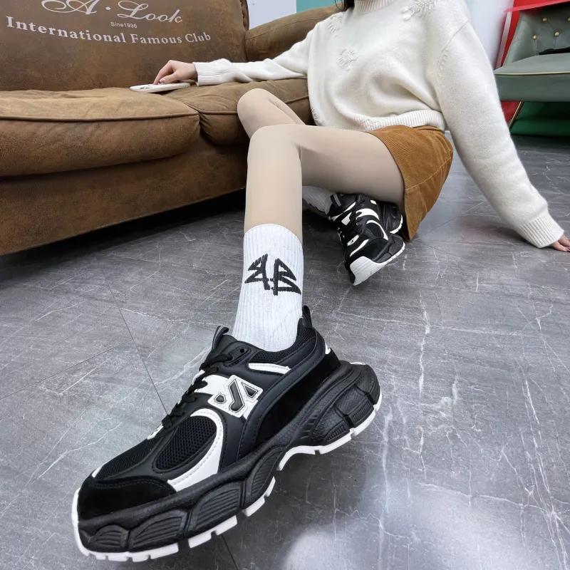 Craftsman Gang Cushioning Height Increasing Wear-Resistant Lightweight Slip-Resistant Low-Top Chunky Sneakers Unisex-7