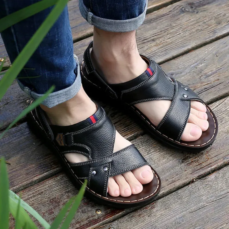Sonno Beach Sandals Men Brown/Black-12