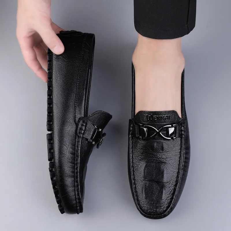 Wen Nai Beanie Shoes Men's Black-6