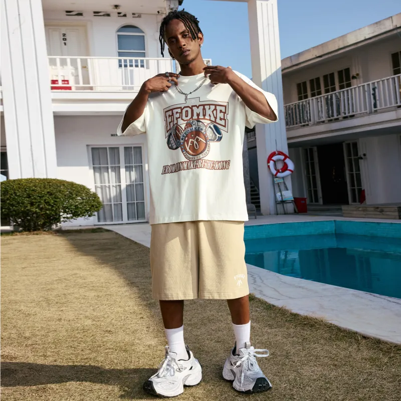 FFOMKE T Shirt Unisex Cream White-7