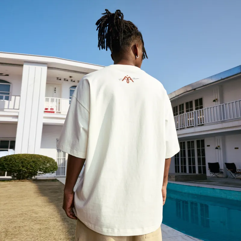 FFOMKE T Shirt Unisex Cream White-2