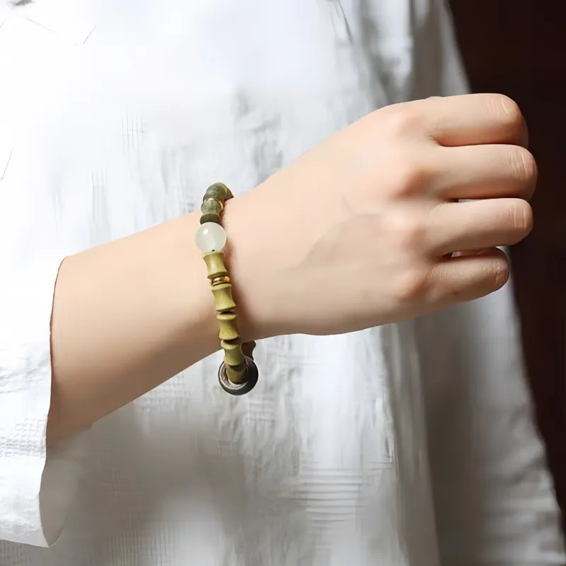 YUGONGYUAN Green Sandalwood Bracelets Unisex-1