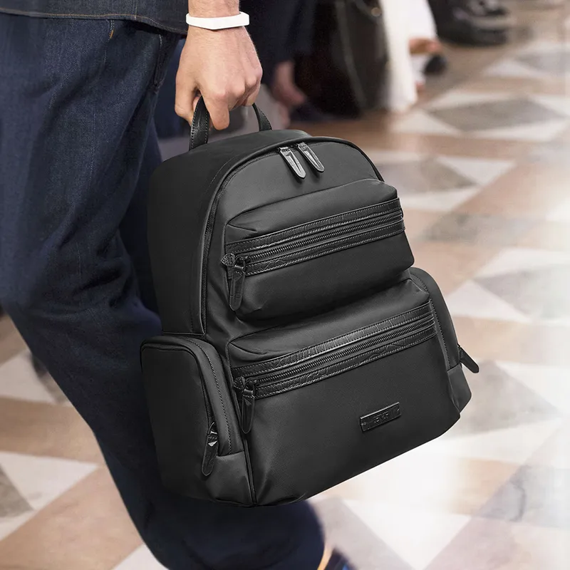 BVP Fabric Backpack Large Size Unisex Black-3