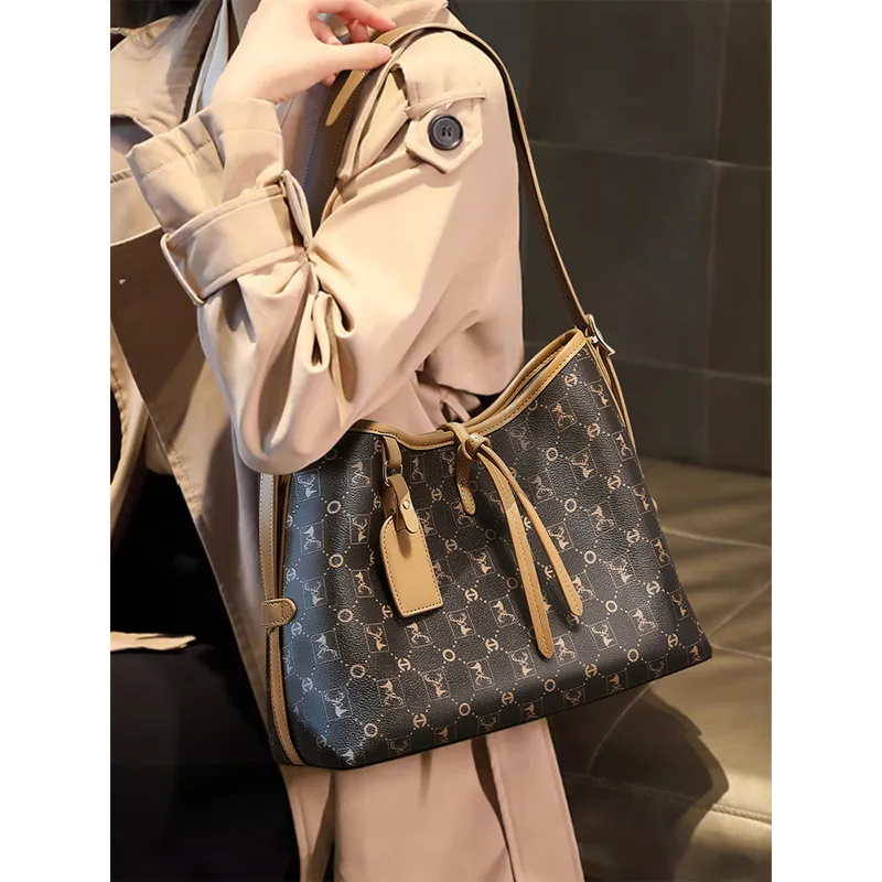 FOXER Synthetic Leather Shoulder Bag Women's Coffee/Apricot-3