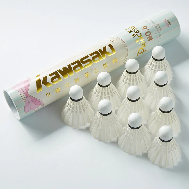 Kawasaki [Kawasaki Princess On The Run Size 6 Ball] 12 Pack Goose Feather Big Board Goose Feather Everyday Shuttlecocks-5