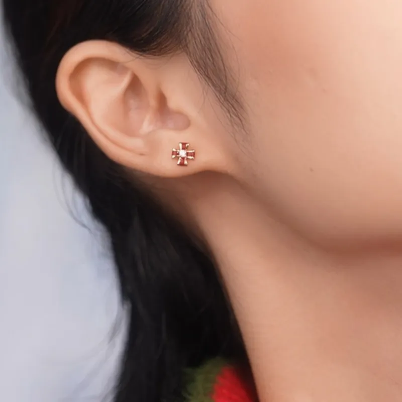 I Do 925 Sterling Silver Stud Earrings, Health, Wealth, Love, Good Luck Women's-2