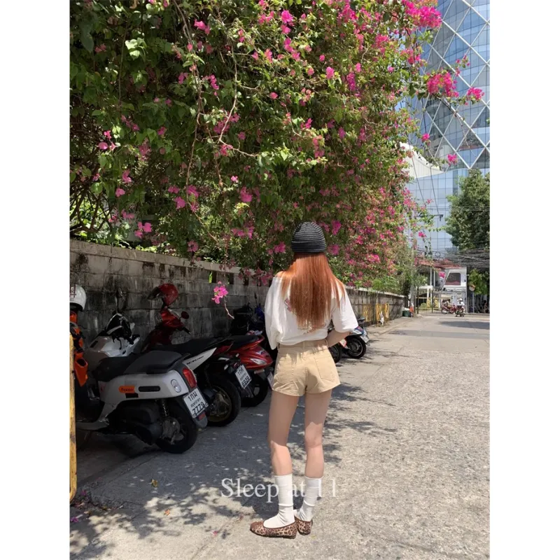 SLEEP AT 11 Denim Shorts Women's-4