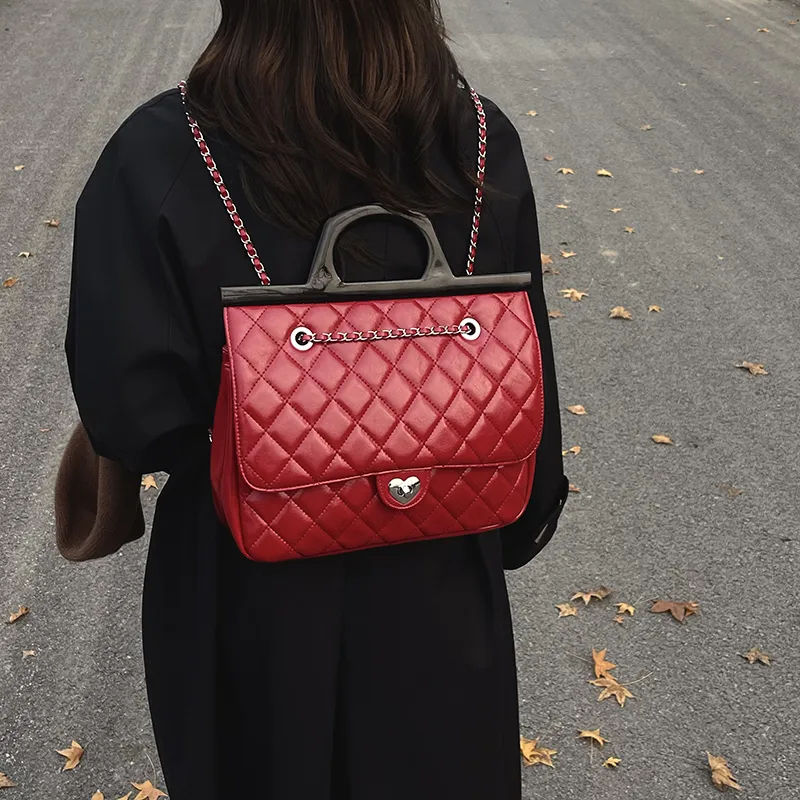 OTA PU Backpack Handbag Shoulder Bag Crossbody Bag Shoulder Bag Regular Women's Black/Pink/White/Red-17