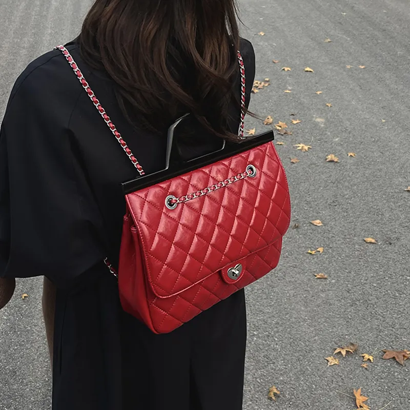 OTA PU Backpack Handbag Shoulder Bag Crossbody Bag Shoulder Bag Regular Women's Black/Pink/White/Red-16