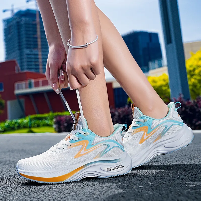 BTE Slip Resistant, Abrasion Resistant, Breathable, Rebound Low Top Long Distance Running Shoes Unisex-8