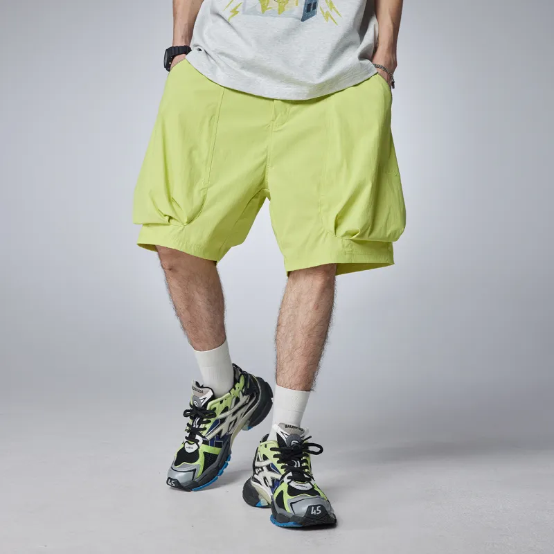 Guuka Casual Shorts Men Neon Green-7