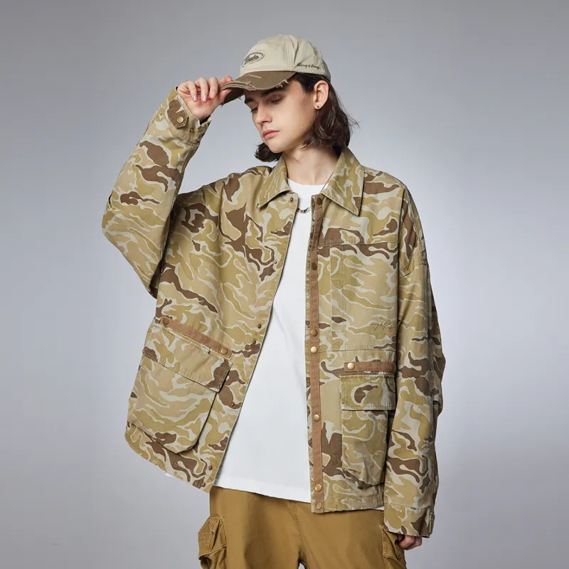 Guuka Jackets Coats Men's Khaki-6